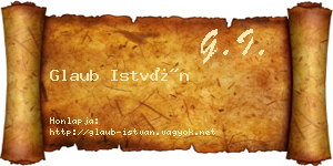Glaub István névjegykártya